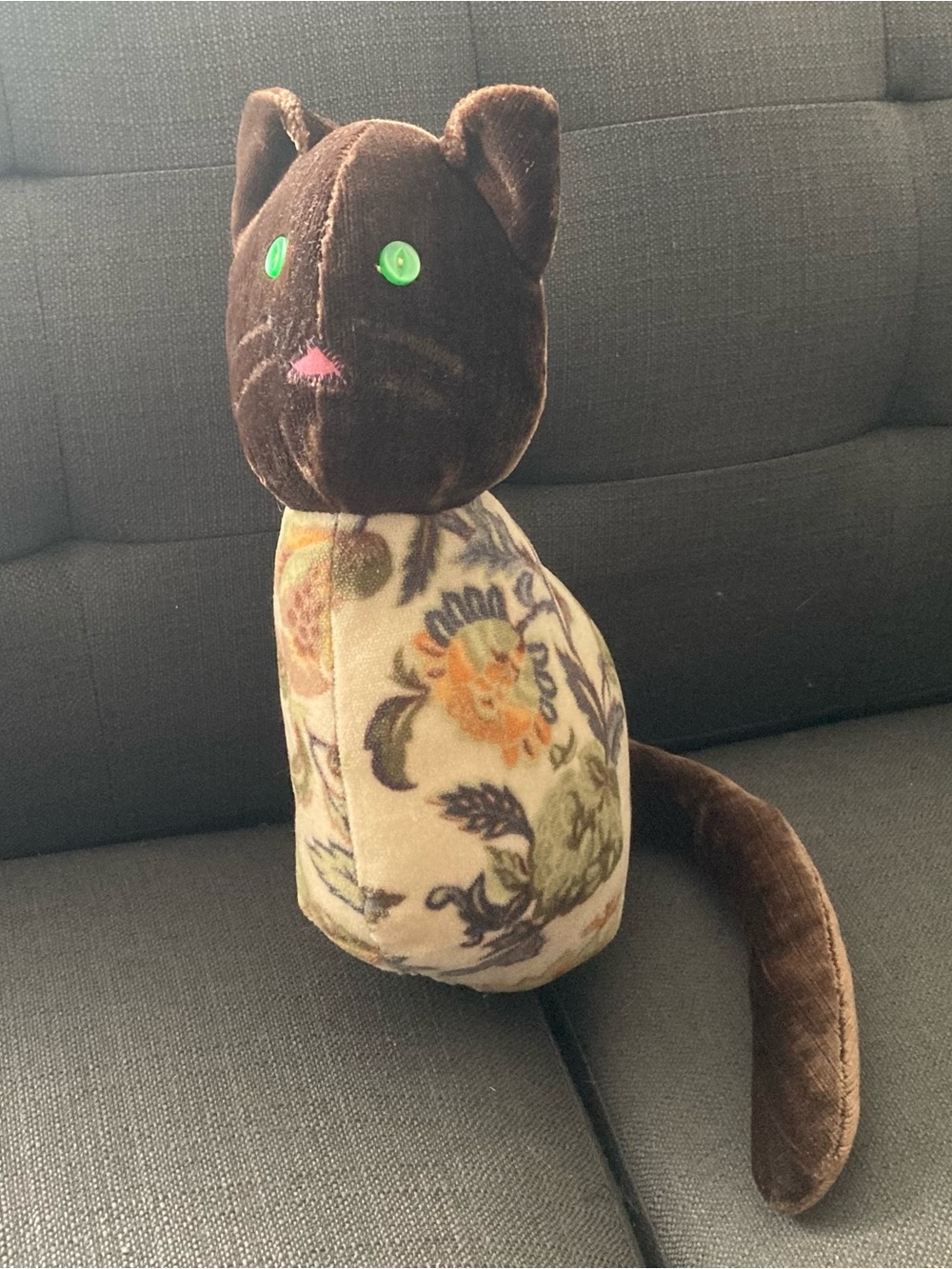 Vintage Handmade Stuffed Cat Doll